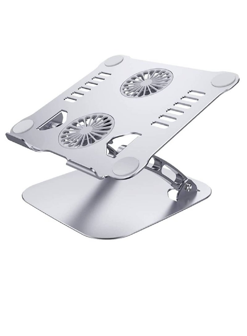 Laptop Cooling Stand with two Fan Computer Laptop Cooler Riser Compatible for 10- 15Inch Notebooks Tablets - Image 1