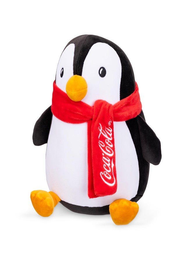 Coca-Cola 9" Penguin with Scarf Snowball Plushies, Soft, Squishy Stuffed Animal, Great Gift for Boy, Girl, Kids & Toddlers for Christmas & Birthdays, Cuddle Pillow, Dorm Bed Décor - Image 5