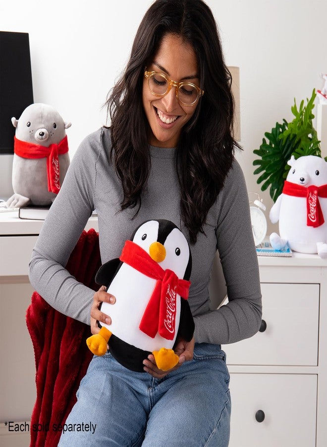 Coca-Cola 9" Penguin with Scarf Snowball Plushies, Soft, Squishy Stuffed Animal, Great Gift for Boy, Girl, Kids & Toddlers for Christmas & Birthdays, Cuddle Pillow, Dorm Bed Décor - Image 3
