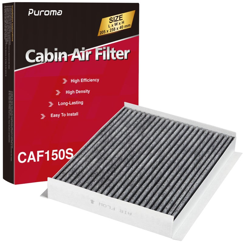 Puroma Cabin Air Filter with Activated Charcoal Layer, Replacement for CF12150, 6081C, 12150-C1, Compatible with Ford Expedition, F-150, F-250, F-350, F-450, F-550 Super Duty, Lincoln Navigator