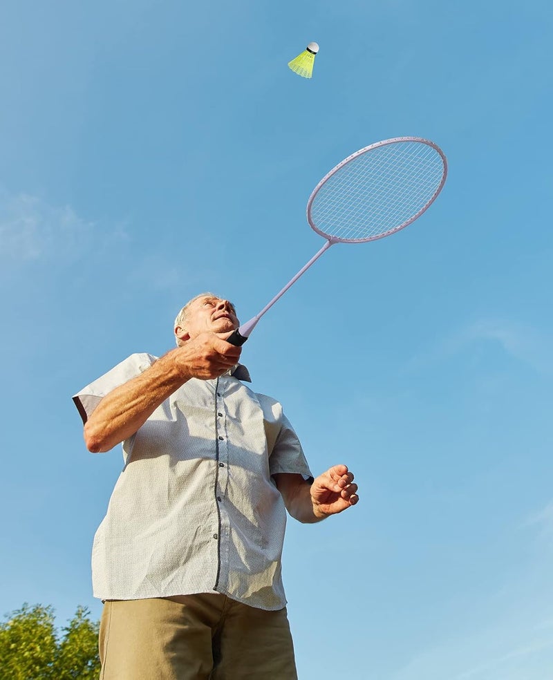 AboveGenius Badminton Rackets Set with 6 Shuttlecocks, Lightweight Badminton Set of 4 for Outdoor Backyard Games, Racquets with Durability for Beginners and Casual Players - Image 3