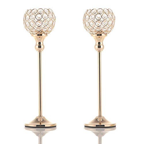 VINCIGANT Votive Candle Holders Pack of 2 for Modern Anniversary Celebration Halloween Wedding Coffee Table Decorative Centerpieces - Image 1