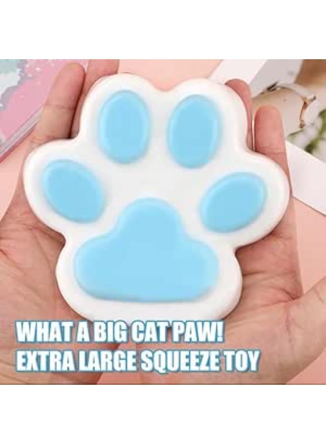 لعبة مخلب القطة للضغط، 14 سم كبيرة وناعمة من تابا، مخلب القطة كاواي جيلي كيتي باو، لعبة فيدجيت مريحة مع حيوانات للأطفال والمراهقين والبالغين (أزرق)