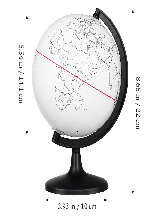 Vaguelly Diy Coloring Graffiti Blank Globe Desktop Decor Table Top Decor Diy Globe Unpainted Globe World Globe on Stand Geographic Globe Portable Globe Props Globe Decor Rewritable Textbook - Image 2