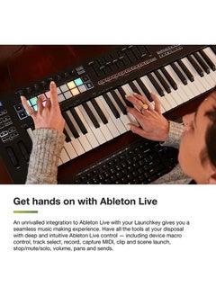 Novation Launchkey 25 [MK3] وحدة تحكم لوحة مفاتيح MIDI — تكامل سلس مع Ableton Live. وضع الوتر ووضع السلم الموسيقي وأداة ضبط النغمات. كل البرامج التي تحتاجها لإنتاج الموسيقى. - pzsku/Z2A4793E032D4E738EFCCZ/45/_/1688557695/069140b1-7519-4baf-8447-1d5135435de8