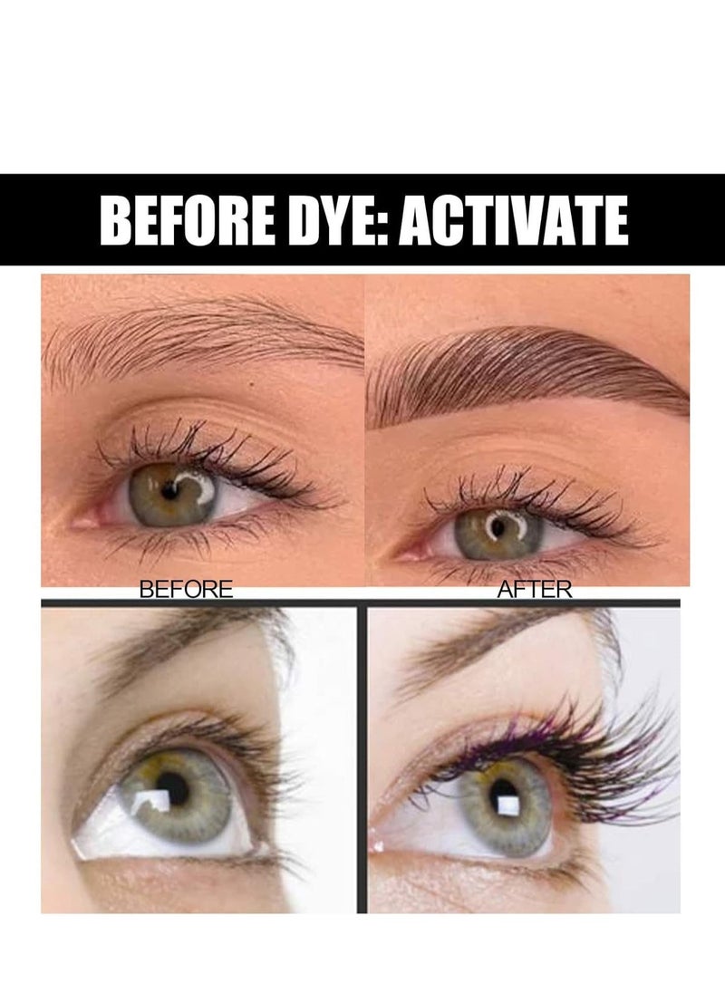 EELHOE Eyebrow and Eyelash Tinting Kit Long-Lasting Color Smudge-Proof and Water-Resistant Easy-to-Apply, 2 in 1 Eyelash and Eyebrow Dyeing Set Anti-Sweat and No Smudge Safe and Gentle (light brown) - Image 4