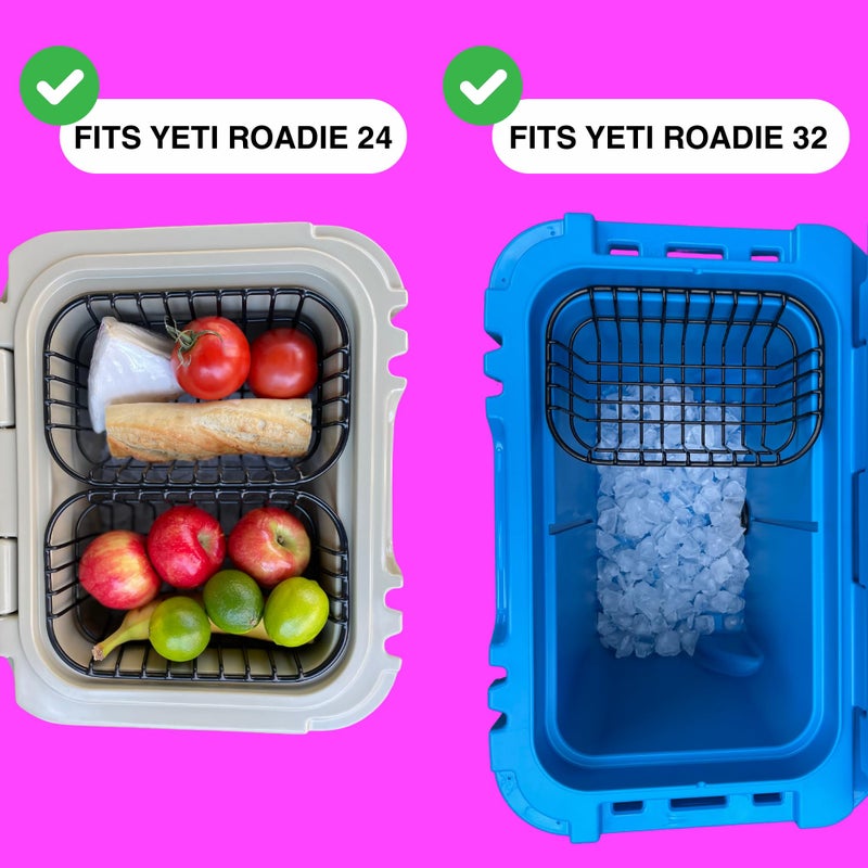 Above Sea Level سلة تبريد فوق مستوى سطح البحر لـ YETI Roadie 24 - شبكة محكمة، فولاذ صلب متين، متوافقة مع Yeti Ice والإكسسوارات - Image 2
