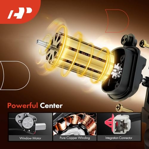 A-Premium Power Window Regulator with Motor Compatible with Honda Civic 2001-2005 (US Built Only) Rear Left Driver Side - Image 4