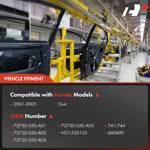 A-Premium Power Window Regulator with Motor Compatible with Honda Civic 2001-2005 (US Built Only) Rear Left Driver Side - Image 3