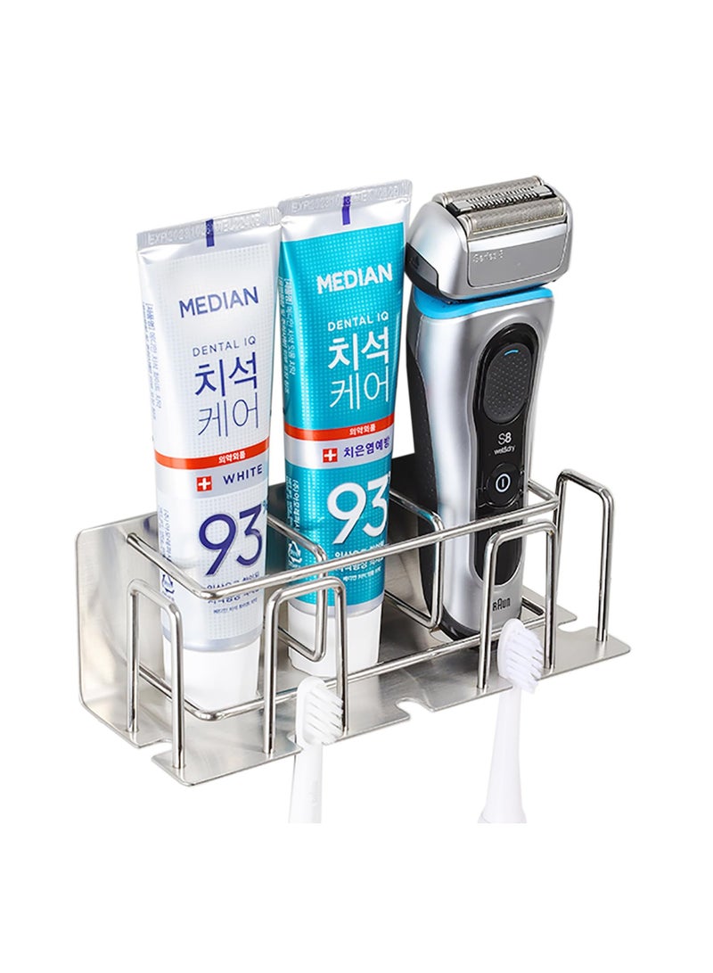 Wall Mounted Toothbrush Holder, Convenient Toothpaste Wall Holder for Bathroom Organization