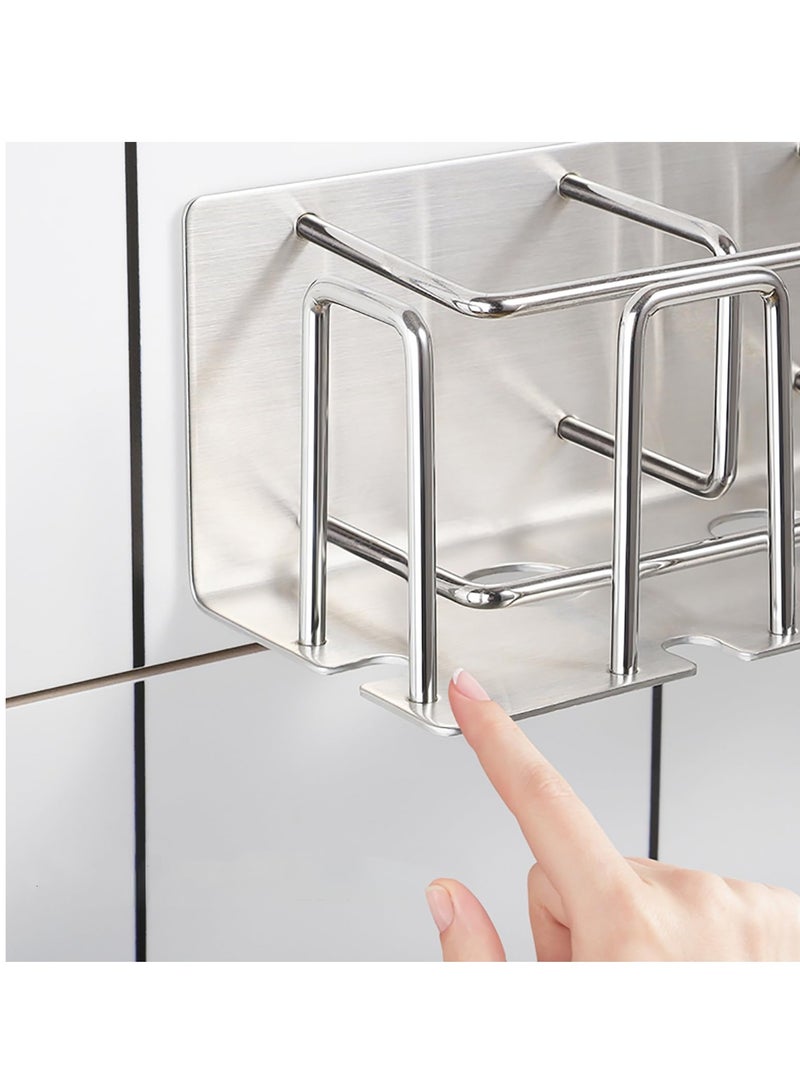 Wall Mounted Toothbrush Holder, Convenient Toothpaste Wall Holder for Bathroom Organization