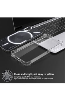 Aookay 1+2 Case for Nothing Phone 1, with Tempered Glass Screen Protector 2 Pcs, Soft Slim Cover Transparent Flexible TPU Back Hard PC Frame Bumper Reinforced Corners Cover ,Nothing Phone 1(Clear)  - Image 5