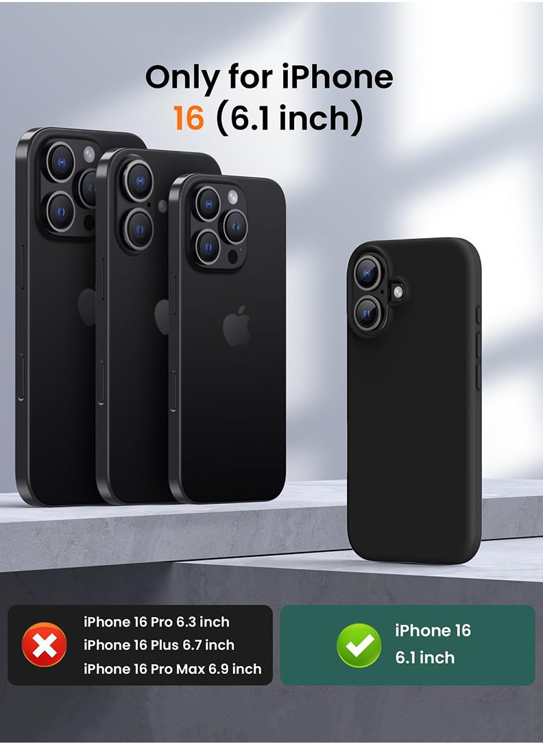 Theodor - iPhone 16 Black Protective Slim Fit Case Liquid Silicone Cover with Full Body Protection Anti-Scratch Shockproof Case For iPhone - Anti social social club - Image 1