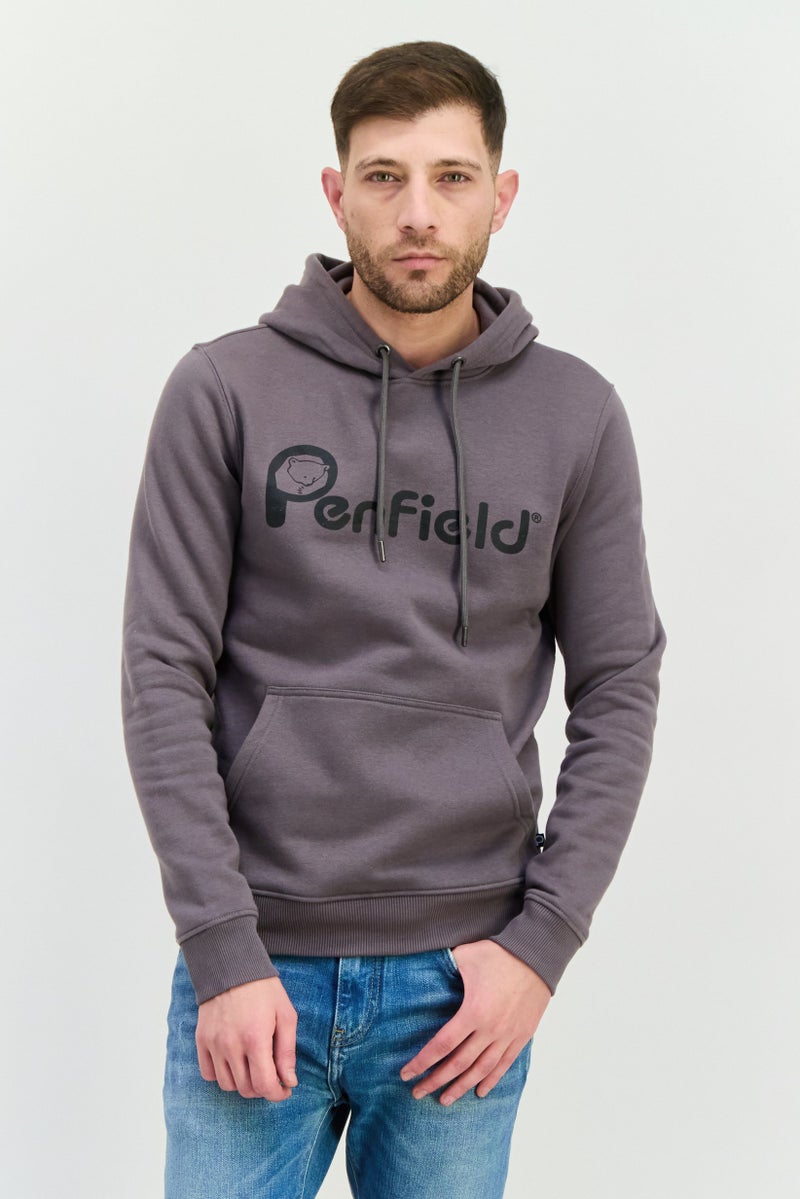 Penfield Men Hoodie Brand Logo Long Sleeves Sweatshirt, Grey - Image 1