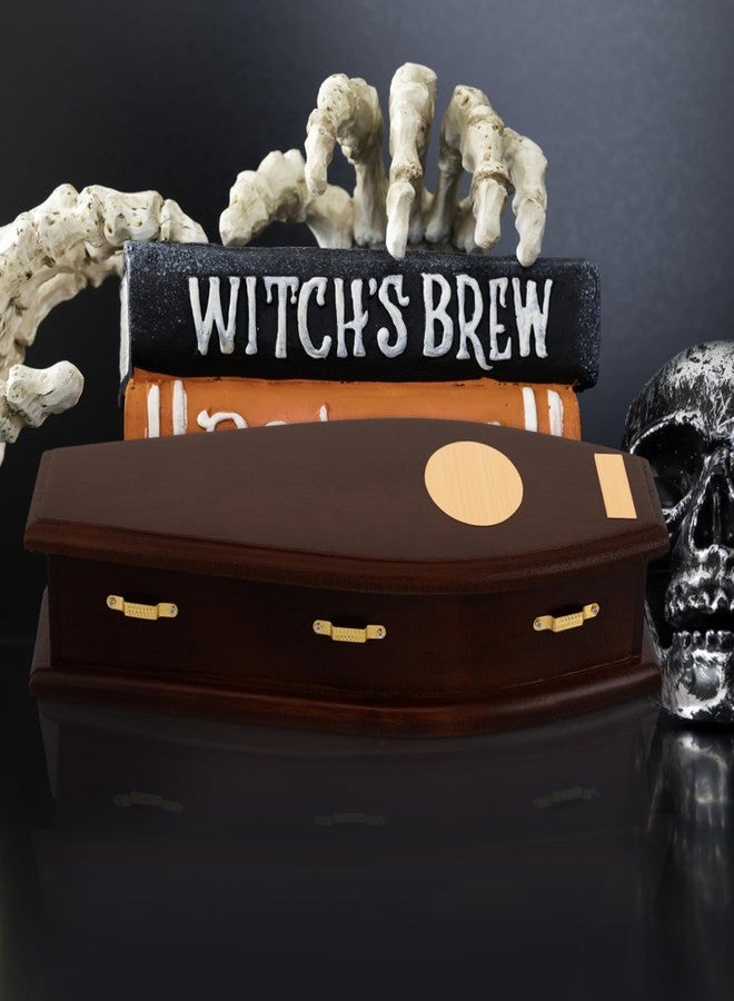 BESTOYARD Halloween Wooden Coffin Model for Dollhouse Furniture, 1:12 Scale Tiny Gothic Funeral Home Accessory, DIY Craft Small Decoration - Image 3