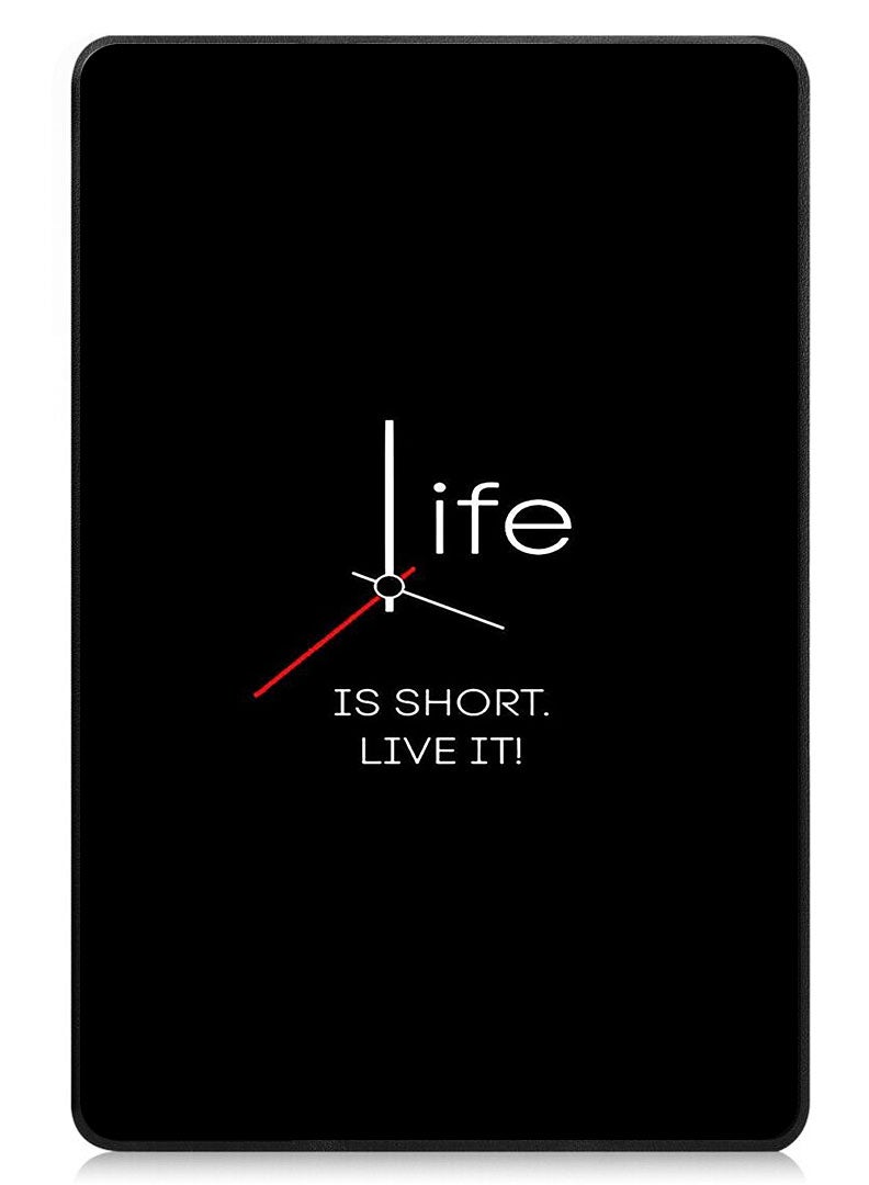 Theodor Protective Flip Case For Samsung Galaxy Tab A9 With Trifold Stand Auto Wake Sleep Shockproof Cover Life is Short  - Image 1