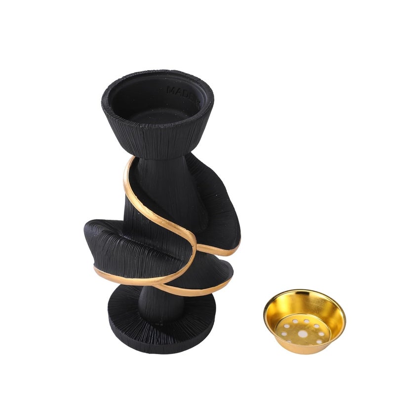 Dratal Backflow Smoke Incense Burner Makbara Shape Resin Holder for Incense ConesSticksCoils Creative Home Decoration Ornament DT02