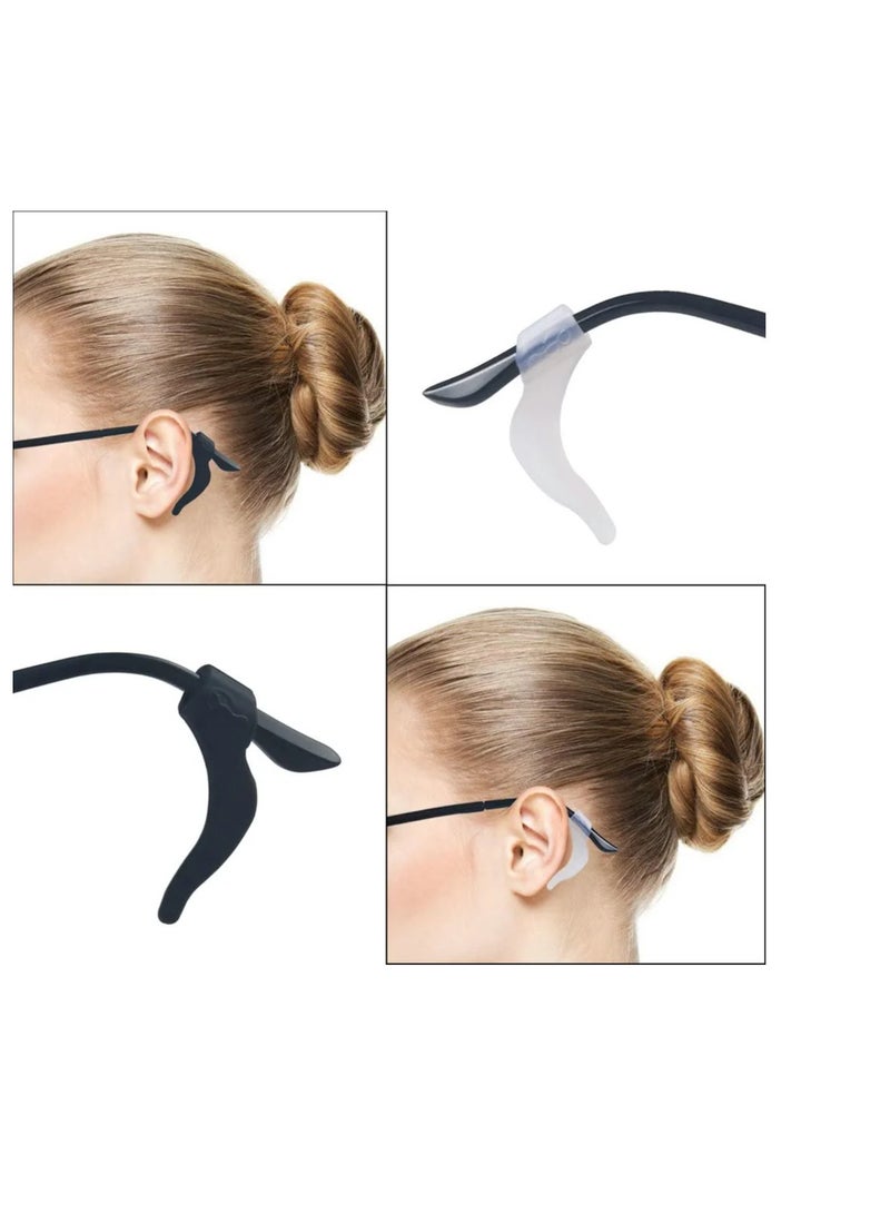 SOLARAE Eyeglasses Retainers for Glasses and Sunglasses, Temple Holders Anti Slip Protectors, Comfort Eyewear Spectacle Stay Put Glasses 3 Variety Designs 9 Pairs Black, Clear, Brown - Image 3