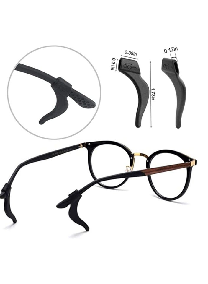 SOLARAE Eyeglasses Retainers for Glasses and Sunglasses, Temple Holders Anti Slip Protectors, Comfort Eyewear Spectacle Stay Put Glasses 3 Variety Designs 9 Pairs Black, Clear, Brown - Image 4