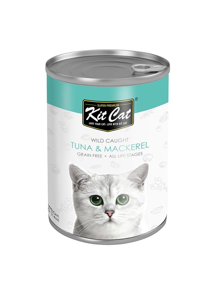 كيت كات طعام قطط معلب من التونة البرية والماكريل للقطط من كيت كات، 400 غرام × 5 قطع - Image 2