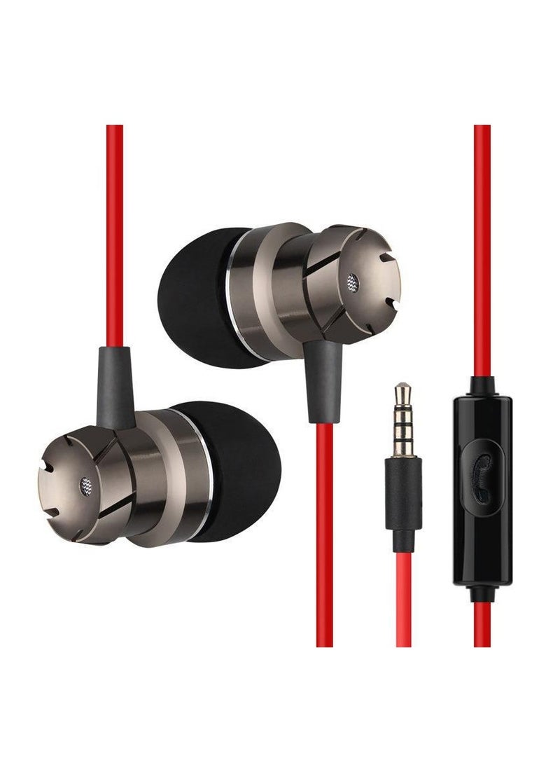 In-ear wired sports headphones e-sports music headphones (red) - Image 1