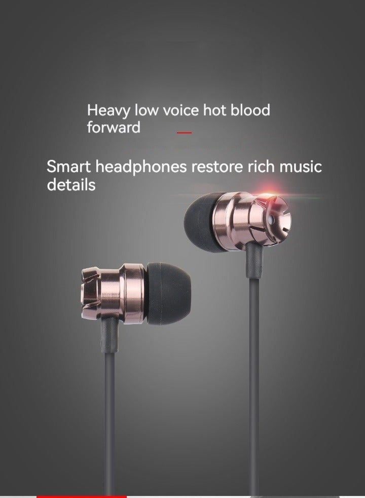 In-ear wired sports headphones e-sports music headphones (red) - Image 3