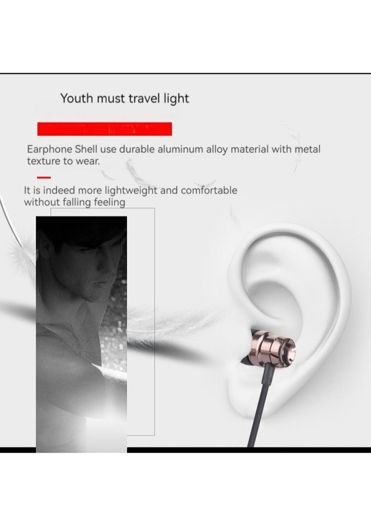 In-ear wired sports headphones e-sports music headphones (red) - Image 2