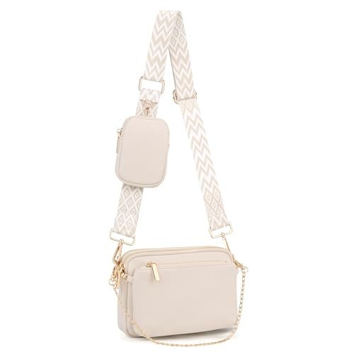 UTO Small Crossbody Bags for Women 3 in 1 Trendy Belt Purse Fashion Designer Mini Cute Sling Fanny Chest Pack - Image 1