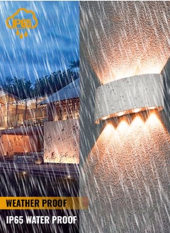 MODI 8*2W Modern LED RGB Multi Color Wall Light , IP65 Waterproof, 1500lm, Up & Down Lighting - White  - Image 4