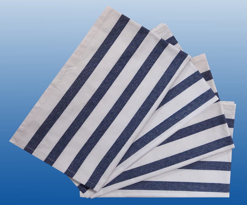 NT-STAR Kitchen Towels Cotton 45*70cm, 190GSM, Blue Big Stripes (4) - Image 2
