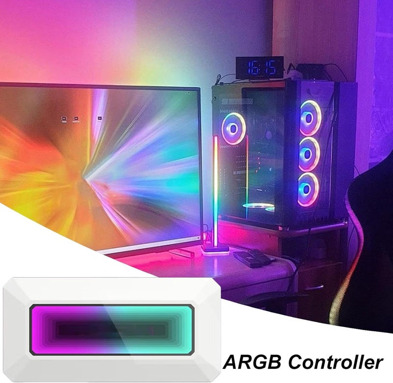 ARGB Controller Hub, 8-Port Motherboard Fan Splitter, Smart PWM Temperature Control, Prism Algorithm RGB , Efficient Cooling Accessory for PC Enthusiasts - Image 4