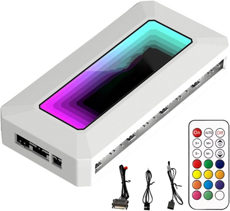 ARGB Controller Hub, 8-Port Motherboard Fan Splitter, Smart PWM Temperature Control, Prism Algorithm RGB , Efficient Cooling Accessory for PC Enthusiasts - Image 1