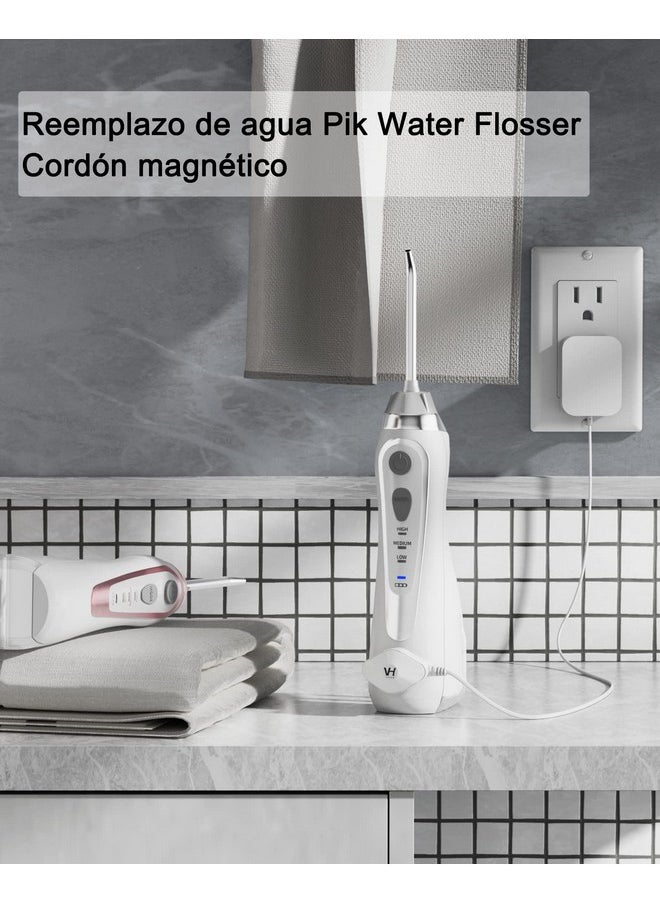 VHBW - Magnetic Charger Replacement For Waterpik Water Flosser Charging Cord Compatible With Waterpik Wp560 Wp562 Wp563 Wp567 Wp569 Wp580 Wp582 Wp583 Power Cord - Image 1