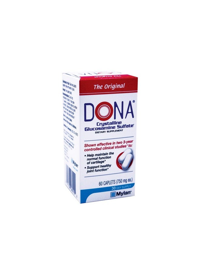 DONA - Crystalline Glucosamine Sulfate 1500 Mg Joint Supplement Pills For Knee Comfort & Joint Health Support 1500 Mg 60 Count - Image 1