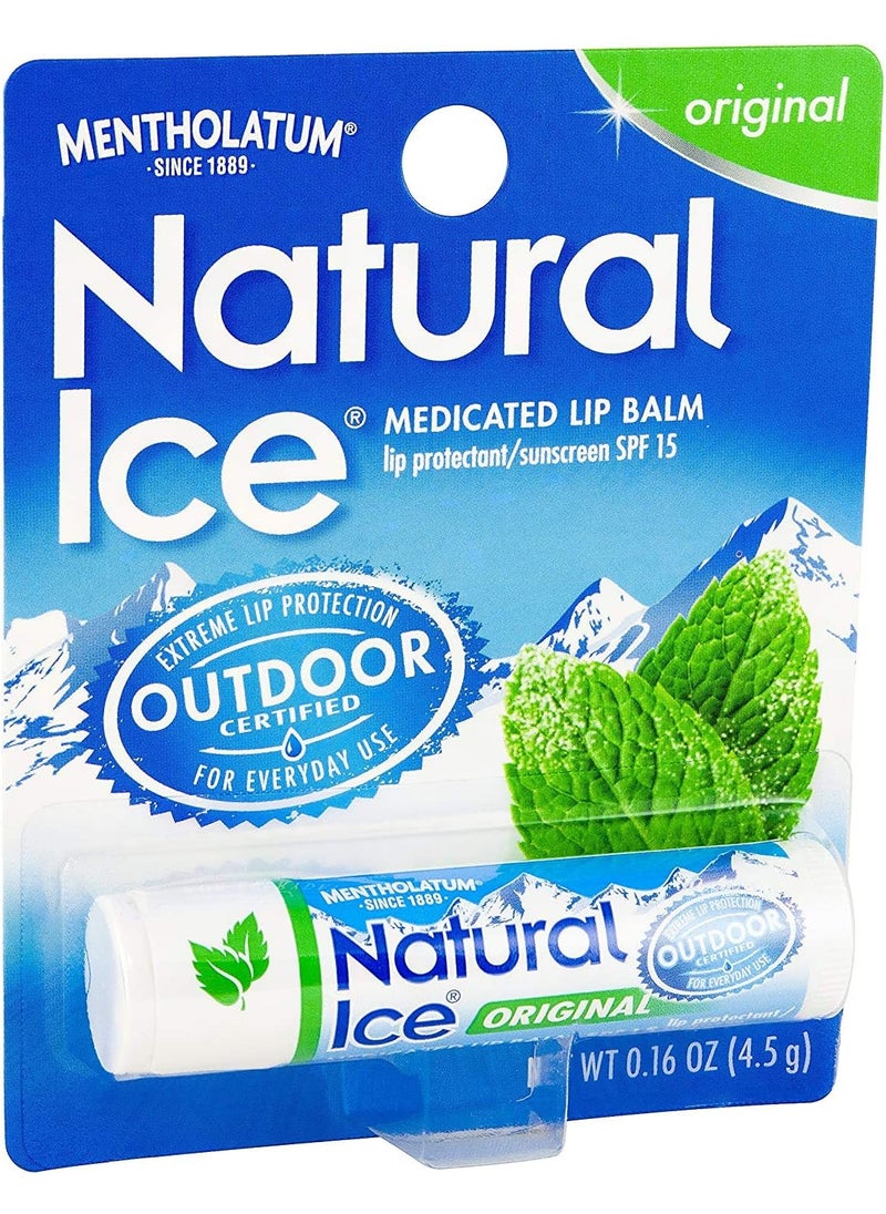 Natural Ice Mentholatum Natural Ice Medicated Lip Protectant SPF 15 Mentholatum 016Ounce Tubes Pack of 12 
