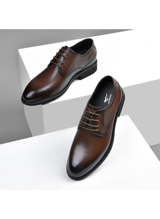سيبتولفز 【top Grain Leather】 أحذية رجالية رسمية للعمل من جلد طبيعي حقيقي، أحذية زفاف بريطانية الطراز سوداء تنفس خريفية - Image 3