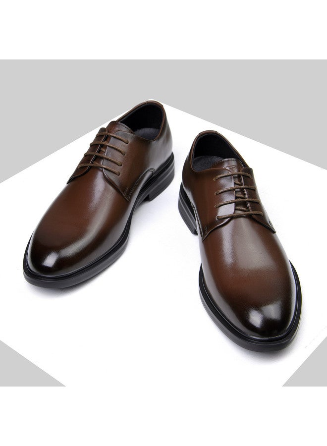 سيبتولفز 【top Grain Leather】 أحذية رجالية رسمية للعمل من جلد طبيعي حقيقي، أحذية زفاف بريطانية الطراز سوداء تنفس خريفية - Image 4