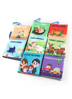 Generic 8-Piece Set Baby Cloth Books Animal Toys For Infants 0-3 Years Old Durable Cotton Early Education Toys Interactive Learning-Color:4 Pages, 8 Sides, 8 Different Models, A Set Of OPP Bags  - Image 4