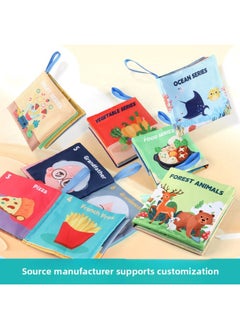 Generic 8-Piece Set Baby Cloth Books Animal Toys For Infants 0-3 Years Old Durable Cotton Early Education Toys Interactive Learning-Color:4 Pages, 8 Sides, 8 Different Models, A Set Of OPP Bags  - Image 3