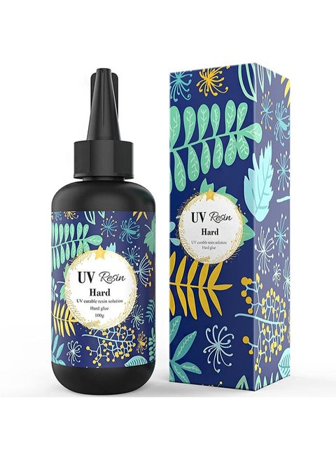 راتنج الأشعة فوق البنفسجية، 100 جرام من راتنج الإيبوكسي الشفاف الصلب المعالج بالأشعة فوق البنفسجية لصنع المجوهرات بنفسك، ديكور المنزل، راتنج شفاف معالج بالأشعة فوق البنفسجية نشط للصب والطلاء (100 جرام)
