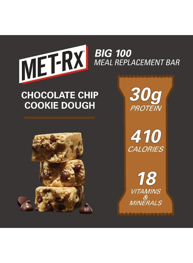 MET-Rx Big 100 Colossal Protein Bars, Chocolate Chip Cookie Dough, 100G, 9 Count - Image 3