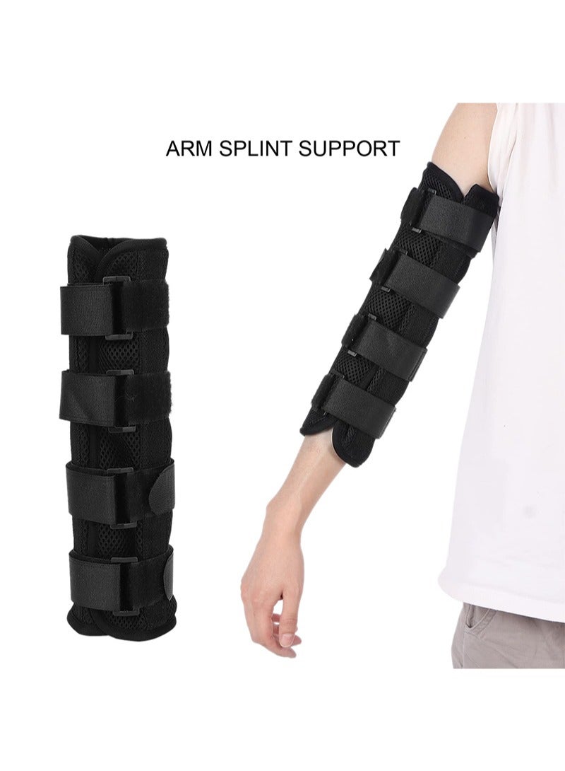 Aikanbo Elbow Braces Elbow Splint Brace Adjustable Elbow Joint Recovery Arm Splint Brace Support Protect Band Belt Strap with 3 Fixed Steel Plates  - Image 1