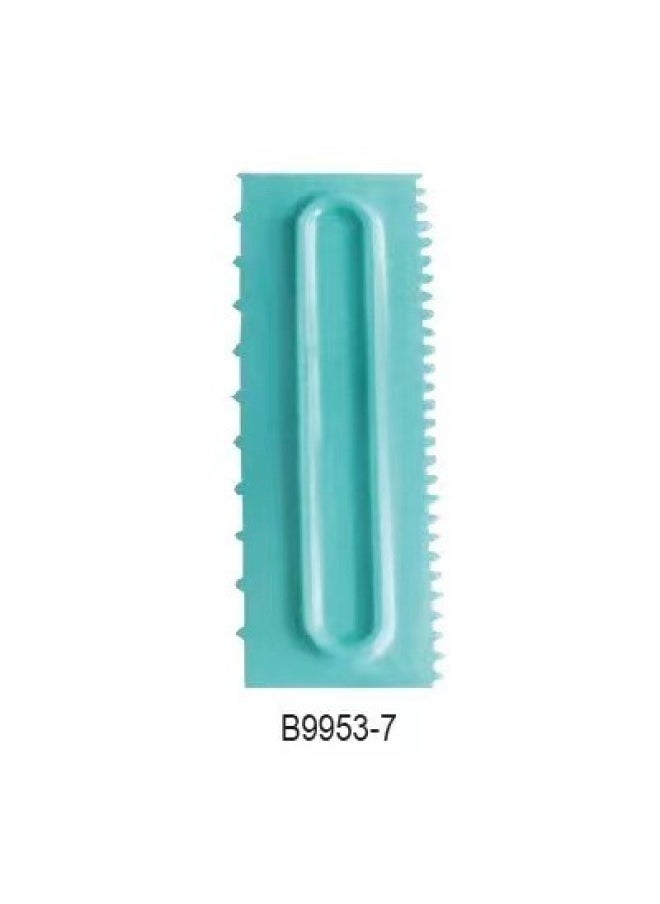 Generic - 15款奶油刮板梳 塑料刮板翻糖蛋糕花纹造型工具套装烘焙工具-颜色:B9953—7 - Image 1