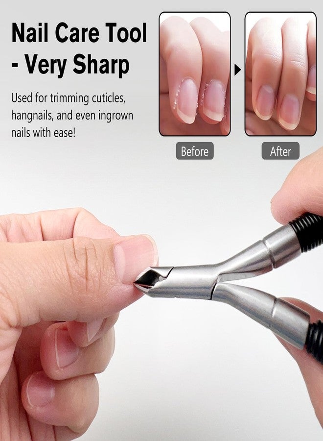 Jaasuee Black Grip & Snip Spiral Spring Cuticle Nipper, Pedicure Manicure Tools for Nails, Effortless Grip and Snip for Spiral Shear Dead Skin - Image 2