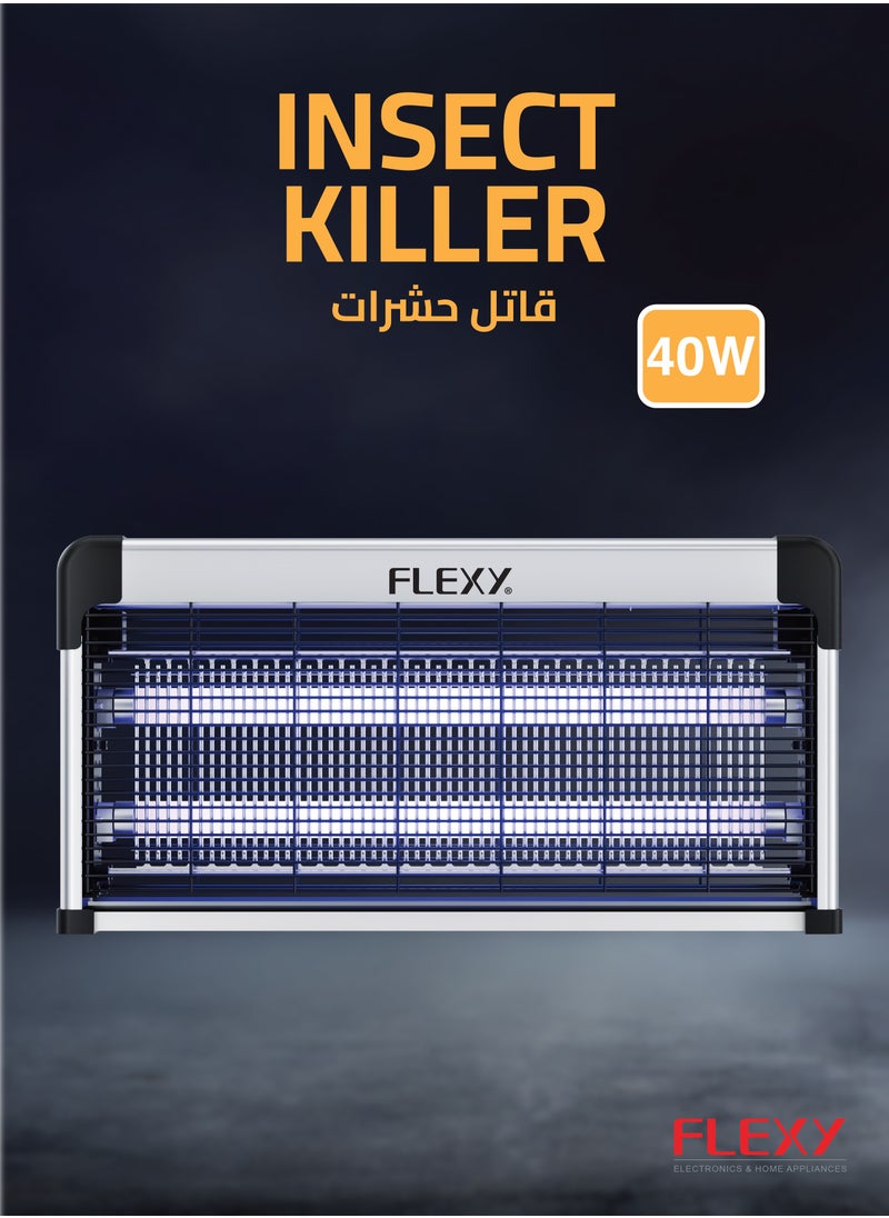 Flexy FLEXY Insect Killer - 40W, High-Voltage, Double UV LED, Safe for Mother & Baby, 2-Year Warranty, 70mm Insulated Aluminum, Effective & Durable Pest Control Solution.  - Image 2