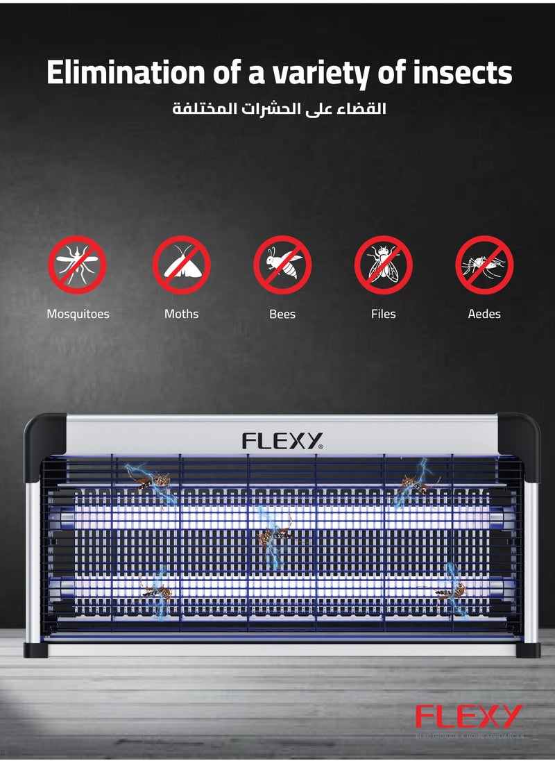 Flexy FLEXY Insect Killer - 40W, High-Voltage, Double UV LED, Safe for Mother & Baby, 2-Year Warranty, 70mm Insulated Aluminum, Effective & Durable Pest Control Solution.  - Image 3