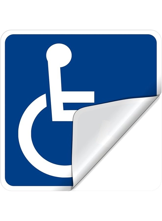 RYN Wheelchair Sign Handicapped Disabled Self Adhesive Vinyl Decal Sticker Pack of 4 Pcs - Image 4