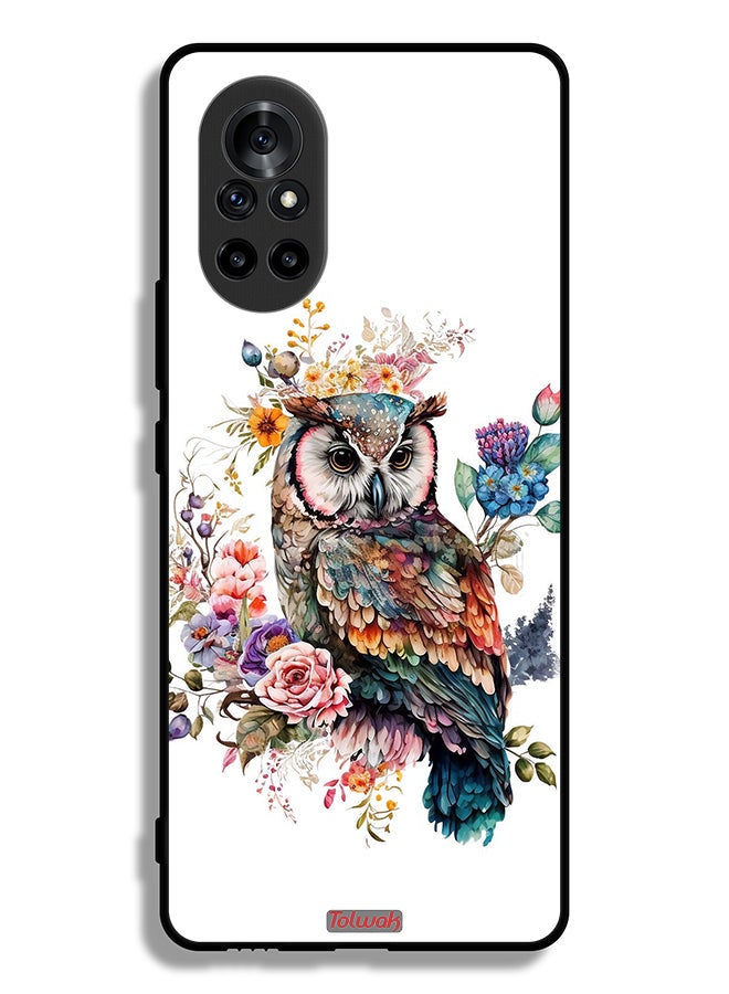 Tolwak Huawei nova 8 5G Protective Case Cover Owl Abstract Art  - Image 2