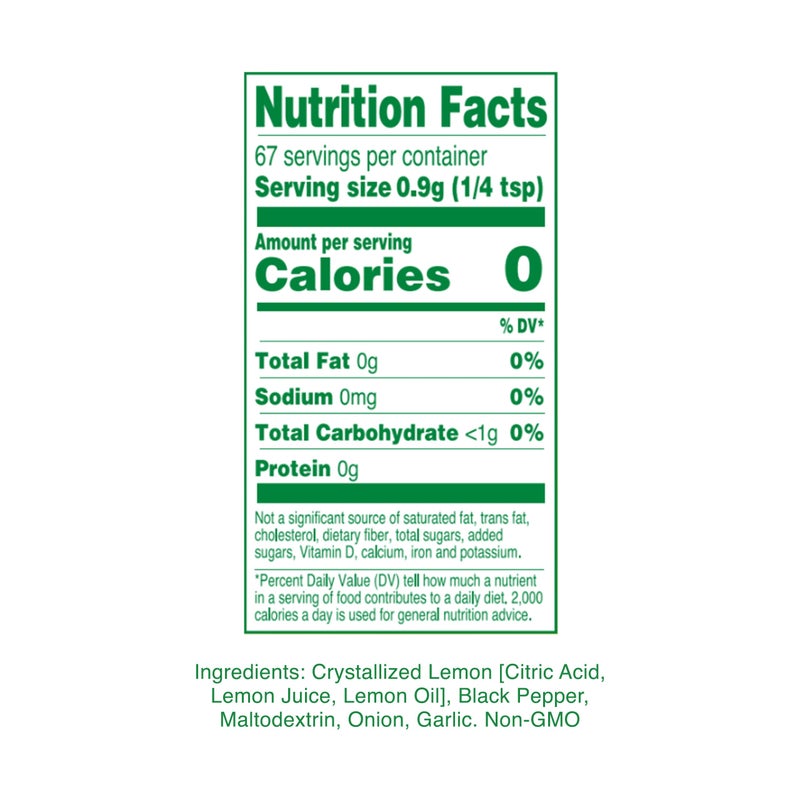 True Citrus True Lemon Lemon Pepper Spice Blend, 2.12 oz - Image 2