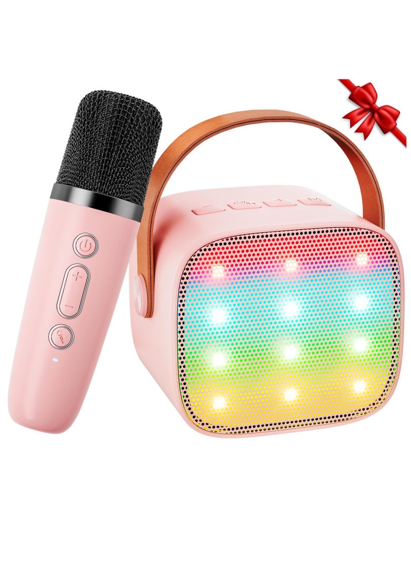 Kids Karaoke Machine with Wireless Microphone, Bluetooth Speaker, Rechargeable Music Player for 4-10 Year Olds (Pink) - Image 5